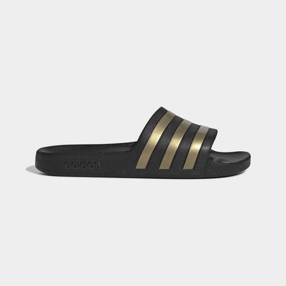 Papuci Adidas Adilette Aqua Barbati Romania - Negrii/Aurii Metal EG1758